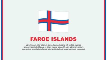 Faroe Islands Flag Abstract Background Design Template. Faroe Islands Independence Day Banner Social Media Vector Illustration. Faroe Islands Cartoon