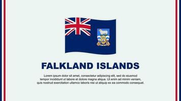 Falkland Islands Flag Abstract Background Design Template. Falkland Islands Independence Day Banner Social Media Vector Illustration. Falkland Islands Cartoon