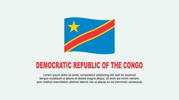 Democratic Republic Of The Congo Flag Abstract Background Design Template. Democratic Republic Of The Congo Independence Day Banner Social Media Vector Illustration. Background