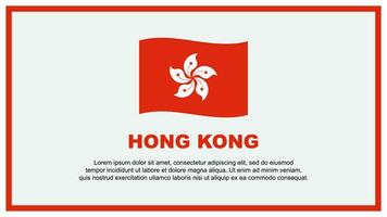 Hong Kong Flag Abstract Background Design Template. Hong Kong Independence Day Banner Social Media Vector Illustration. Hong Kong Banner