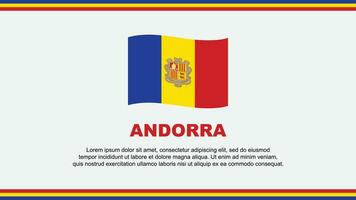 Andorra Flag Abstract Background Design Template. Andorra Independence Day Banner Social Media Vector Illustration. Andorra Design