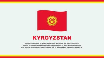 Kyrgyzstan Flag Abstract Background Design Template. Kyrgyzstan Independence Day Banner Social Media Vector Illustration. Kyrgyzstan Design