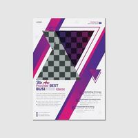 abstract business flyer, vector template design