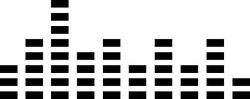 Radio Wave icon. Monochrome simple sound wave isolated on. Equalizer, Audio wave, Radio signal, medical, Music, Recording, Vector. Volume level symbols vector