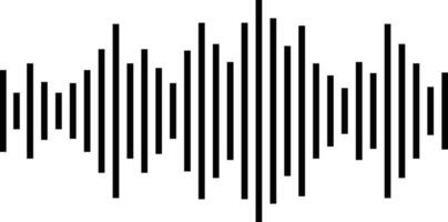 Radio Wave icon. Monochrome simple sound wave isolated on. Equalizer, Audio wave, Radio signal, medical, Music, Recording, Vector. Volume level symbols vector