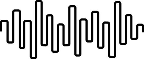 Radio Wave icon. Monochrome simple sound wave isolated on. Equalizer, Audio wave, Radio signal, medical, Music, Recording, Vector. Volume level symbols vector