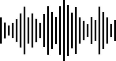 Radio Wave icon. Monochrome simple sound wave isolated on. Equalizer, Audio wave, Radio signal, medical, Music, Recording, Vector. Volume level symbols vector