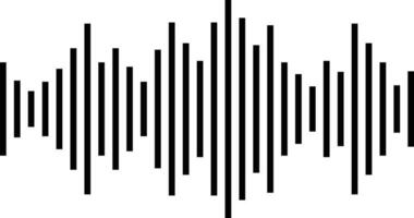 Radio Wave icon. Monochrome simple sound wave isolated on. Equalizer, Audio wave, Radio signal, medical, Music, Recording, Vector. Volume level symbols vector