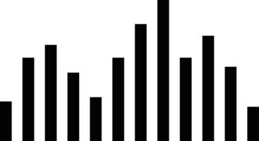 Radio Wave icon. Monochrome simple sound wave isolated on. Equalizer, Audio wave, Radio signal, medical, Music, Recording, Vector. Volume level symbols vector