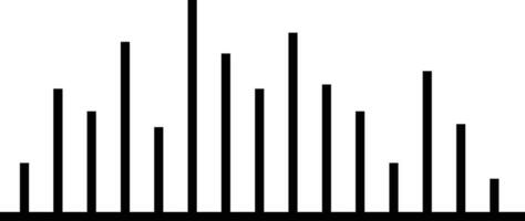 radio ola icono. monocromo sencillo sonido ola aislado en. igualada, audio ola, radio señal, médico, música, grabación, vector. volumen nivel símbolos vector