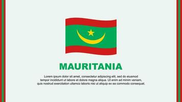 Mauritania Flag Abstract Background Design Template. Mauritania Independence Day Banner Social Media Vector Illustration. Mauritania Cartoon