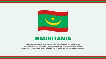 Mauritania Flag Abstract Background Design Template. Mauritania Independence Day Banner Social Media Vector Illustration. Mauritania Design