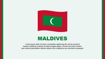 Maldives Flag Abstract Background Design Template. Maldives Independence Day Banner Social Media Vector Illustration. Maldives Cartoon