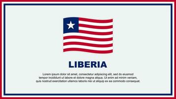 Liberia Flag Abstract Background Design Template. Liberia Independence Day Banner Social Media Vector Illustration. Liberia Banner