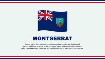 Montserrat Flag Abstract Background Design Template. Montserrat Independence Day Banner Social Media Vector Illustration. Montserrat Design