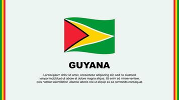 Guyana Flag Abstract Background Design Template. Guyana Independence Day Banner Social Media Vector Illustration. Guyana Cartoon