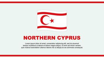 Northern Cyprus Flag Abstract Background Design Template. Northern Cyprus Independence Day Banner Social Media Vector Illustration. Northern Cyprus Design