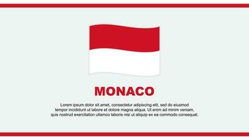 Monaco Flag Abstract Background Design Template. Monaco Independence Day Banner Social Media Vector Illustration. Monaco Design