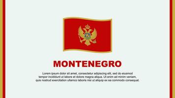 Montenegro Flag Abstract Background Design Template. Montenegro Independence Day Banner Social Media Vector Illustration. Montenegro Cartoon