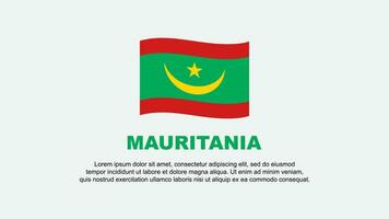 Mauritania Flag Abstract Background Design Template. Mauritania Independence Day Banner Social Media Vector Illustration. Mauritania Background