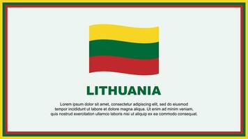 Lithuania Flag Abstract Background Design Template. Lithuania Independence Day Banner Social Media Vector Illustration. Lithuania Banner