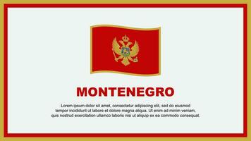 Montenegro Flag Abstract Background Design Template. Montenegro Independence Day Banner Social Media Vector Illustration. Montenegro Banner