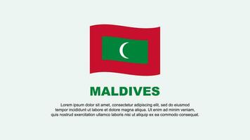 Maldives Flag Abstract Background Design Template. Maldives Independence Day Banner Social Media Vector Illustration. Maldives Background