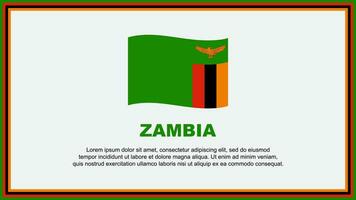 Zambia Flag Abstract Background Design Template. Zambia Independence Day Banner Social Media Vector Illustration. Zambia Banner