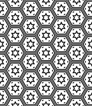 patrón abstracto sin costuras en blanco y negro. fondo y telón de fondo. diseño ornamental en escala de grises. vector
