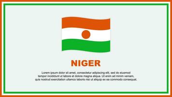 Niger Flag Abstract Background Design Template. Niger Independence Day Banner Social Media Vector Illustration. Niger Banner