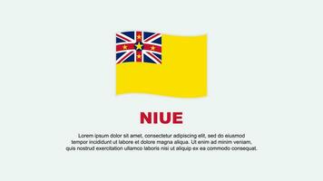 Niue Flag Abstract Background Design Template. Niue Independence Day Banner Social Media Vector Illustration. Niue Background