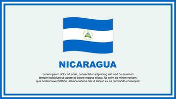 Nicaragua bandera resumen antecedentes diseño modelo. Nicaragua independencia día bandera social medios de comunicación vector ilustración. Nicaragua bandera