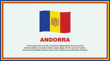 Andorra Flag Abstract Background Design Template. Andorra Independence Day Banner Social Media Vector Illustration. Andorra Banner