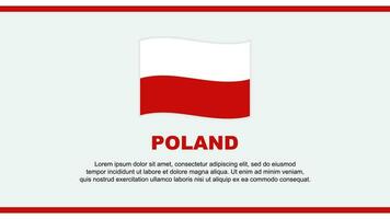 Poland Flag Abstract Background Design Template. Poland Independence Day Banner Social Media Vector Illustration. Poland Design