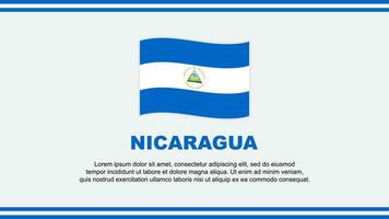 Nicaragua bandera resumen antecedentes diseño modelo. Nicaragua independencia día bandera social medios de comunicación vector ilustración. Nicaragua diseño