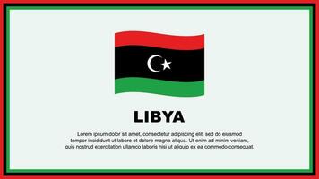 Libya Flag Abstract Background Design Template. Libya Independence Day Banner Social Media Vector Illustration. Libya Banner
