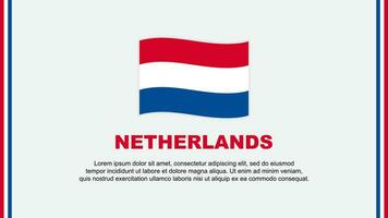 Netherlands Flag Abstract Background Design Template. Netherlands Independence Day Banner Social Media Vector Illustration. Netherlands Cartoon