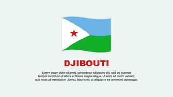 Djibouti Flag Abstract Background Design Template. Djibouti Independence Day Banner Social Media Vector Illustration. Djibouti Background