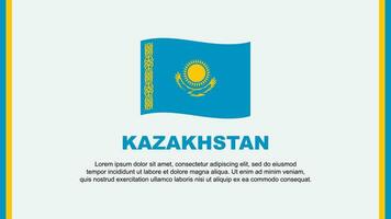 Kazakhstan Flag Abstract Background Design Template. Kazakhstan Independence Day Banner Social Media Vector Illustration. Kazakhstan Cartoon