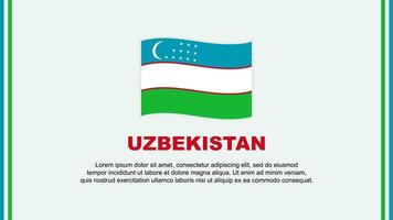 Uzbekistan Flag Abstract Background Design Template. Uzbekistan Independence Day Banner Social Media Vector Illustration. Uzbekistan Cartoon