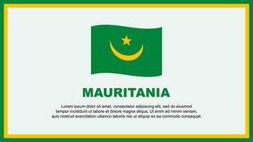 Mauritania Flag Abstract Background Design Template. Mauritania Independence Day Banner Social Media Vector Illustration. Banner