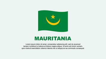 Mauritania Flag Abstract Background Design Template. Mauritania Independence Day Banner Social Media Vector Illustration. Background