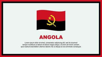 Angola Flag Abstract Background Design Template. Angola Independence Day Banner Social Media Vector Illustration. Angola Banner