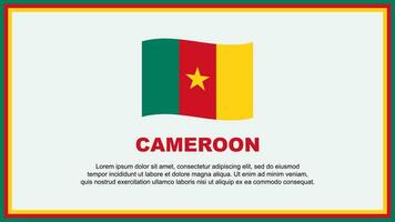 Cameroon Flag Abstract Background Design Template. Cameroon Independence Day Banner Social Media Vector Illustration. Cameroon Banner