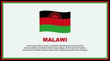 Malawi Flag Abstract Background Design Template. Malawi Independence Day Banner Social Media Vector Illustration. Malawi Banner