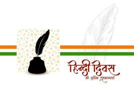 Beautiful Happy Hindi Divas Indian mother language celebration background vector