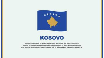Kosovo Flag Abstract Background Design Template. Kosovo Independence Day Banner Social Media Vector Illustration. Kosovo Cartoon