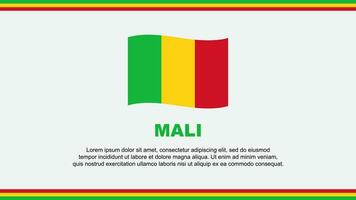 Mali Flag Abstract Background Design Template. Mali Independence Day Banner Social Media Vector Illustration. Mali Design