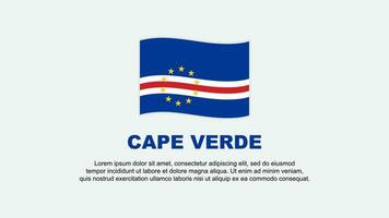 Cape Verde Flag Abstract Background Design Template. Cape Verde Independence Day Banner Social Media Vector Illustration. Cape Verde Background