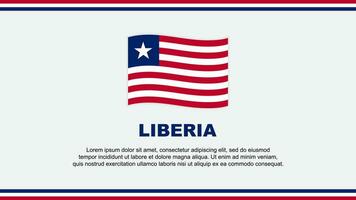 Liberia Flag Abstract Background Design Template. Liberia Independence Day Banner Social Media Vector Illustration. Liberia Design